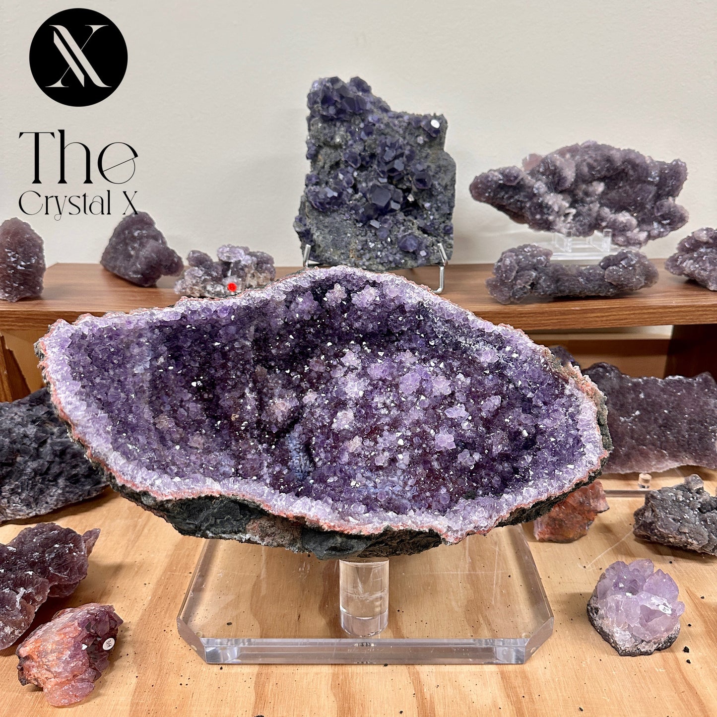 Raw Amethyst Quartz Crystal Treasure Bowl Geode From Morocco