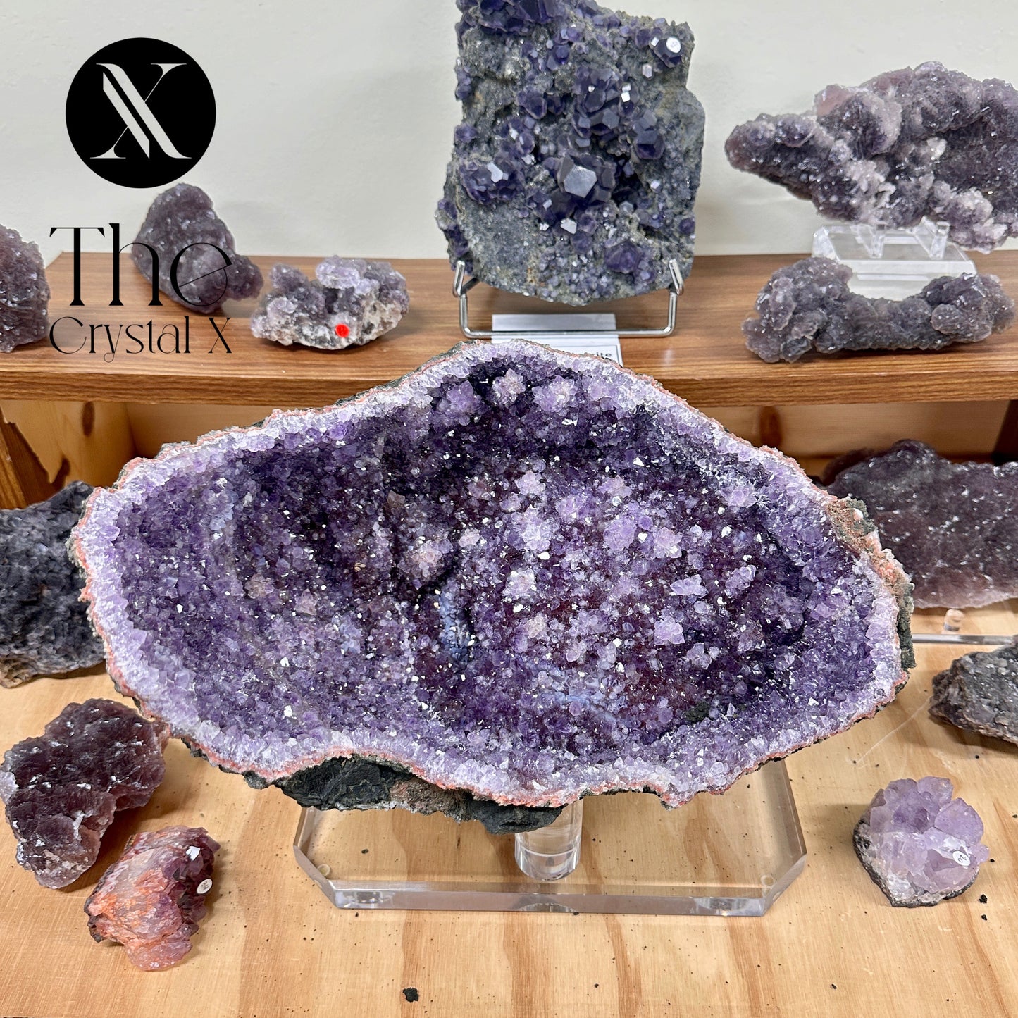 Raw Amethyst Quartz Crystal Treasure Bowl Geode From Morocco