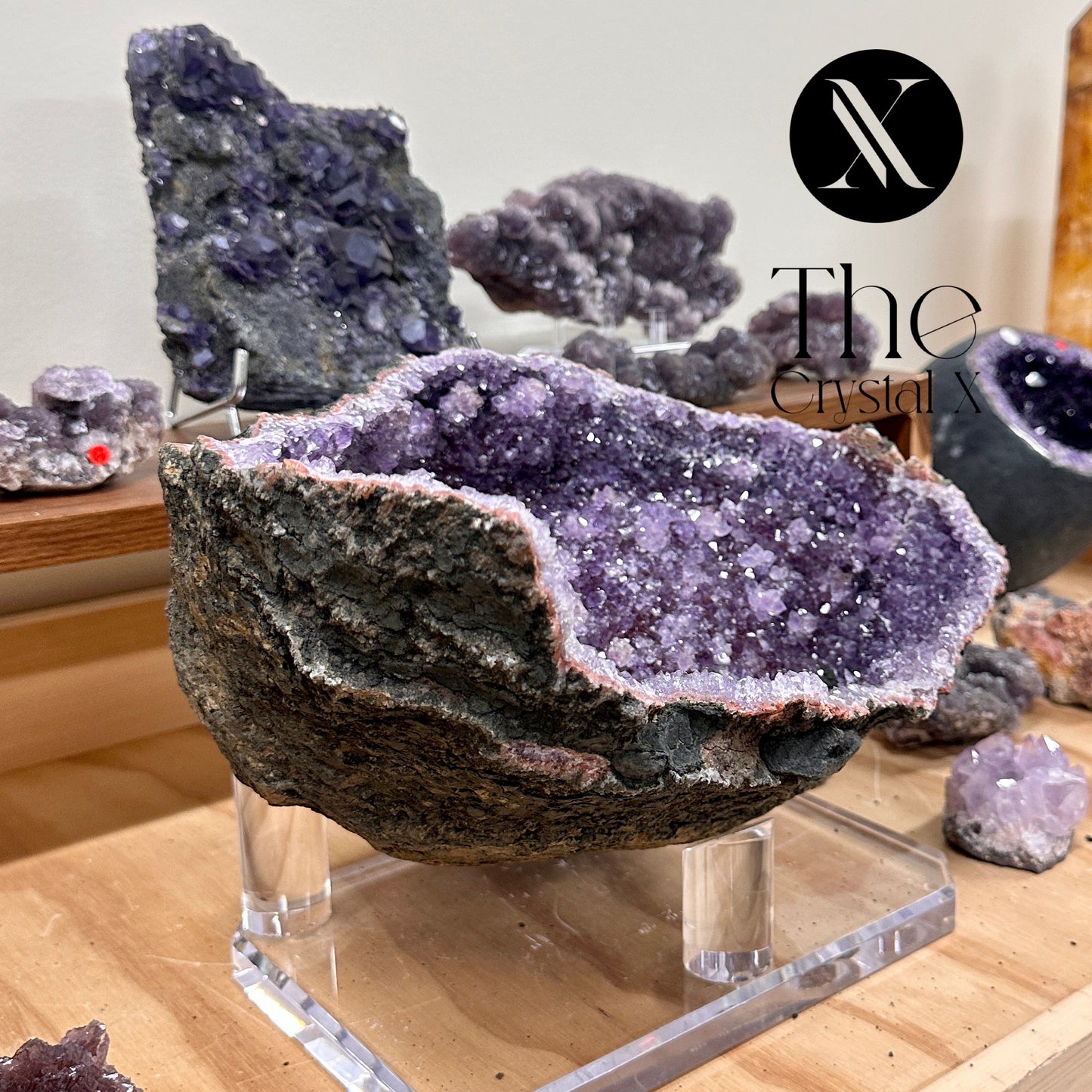 Raw Amethyst Quartz Crystal Treasure Bowl Geode From Morocco