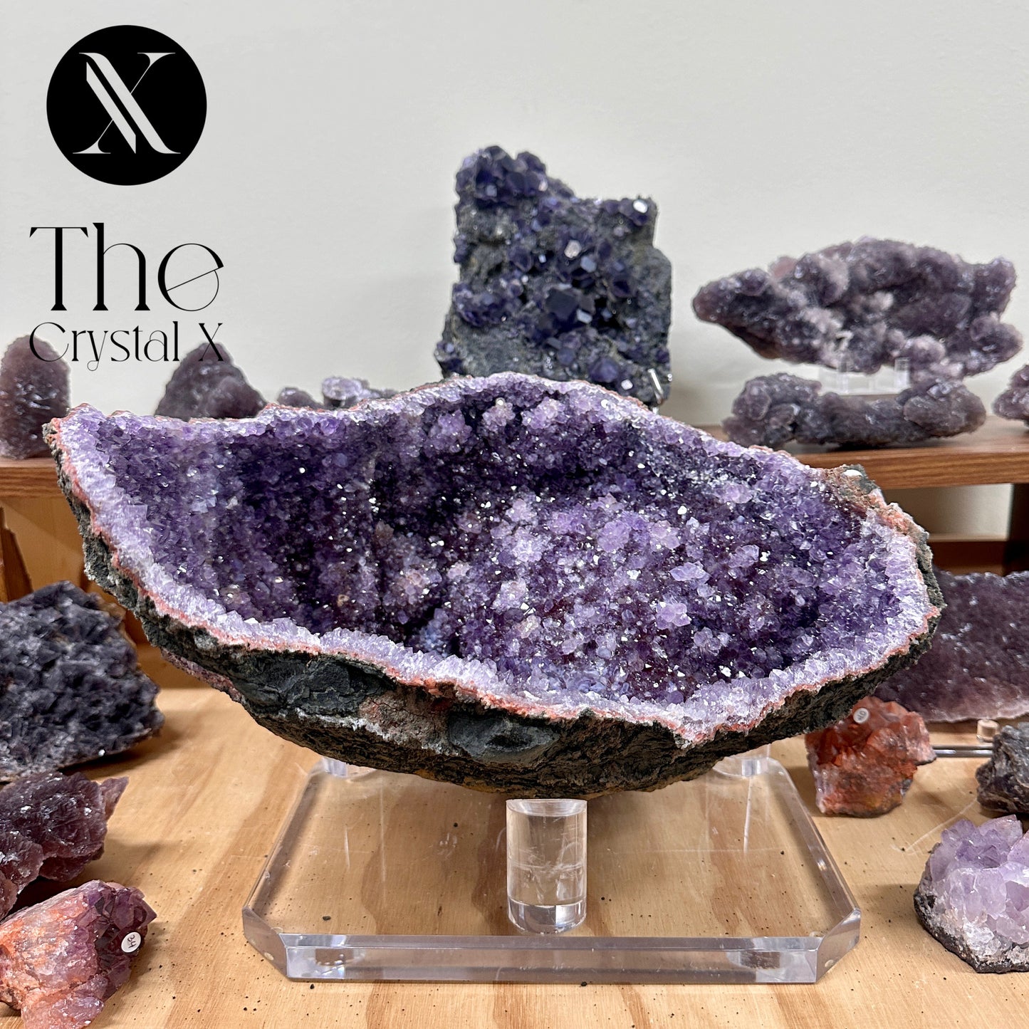 Raw Amethyst Quartz Crystal Treasure Bowl Geode From Morocco