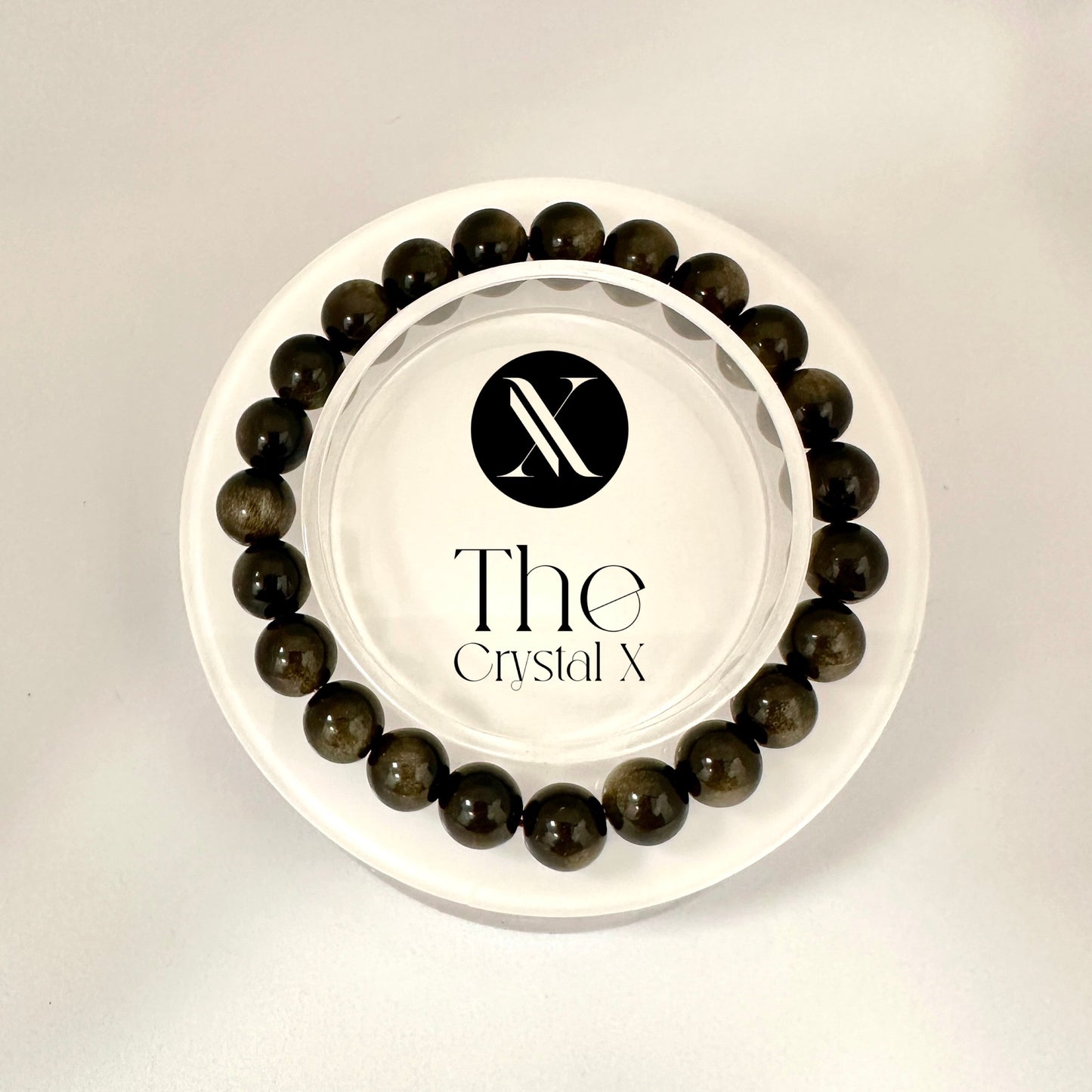 Gold Obsidian Purification Bracelet - 8mm Beads