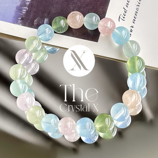 Macarons Morganite Crystal Healing Bracelet - 7mm Beads