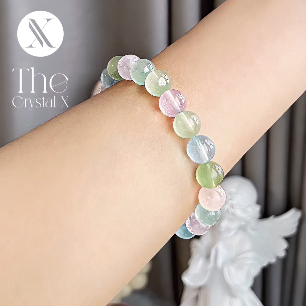 Macarons Morganite Crystal Healing Bracelet - 7mm Beads