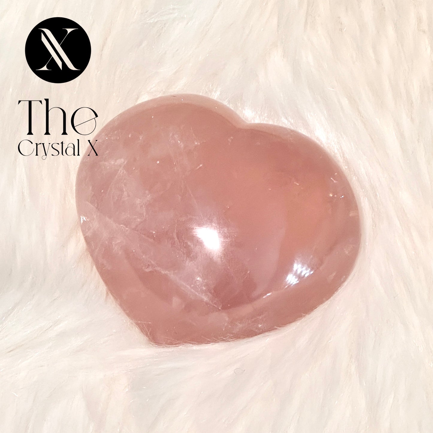 Natural Rose Quartz Heart Crystal