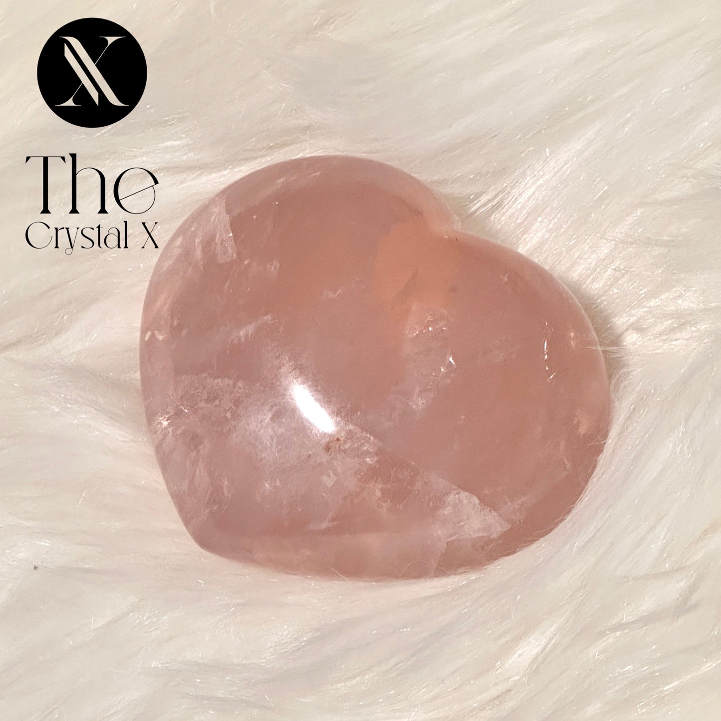 Natural Rose Quartz Heart Crystal