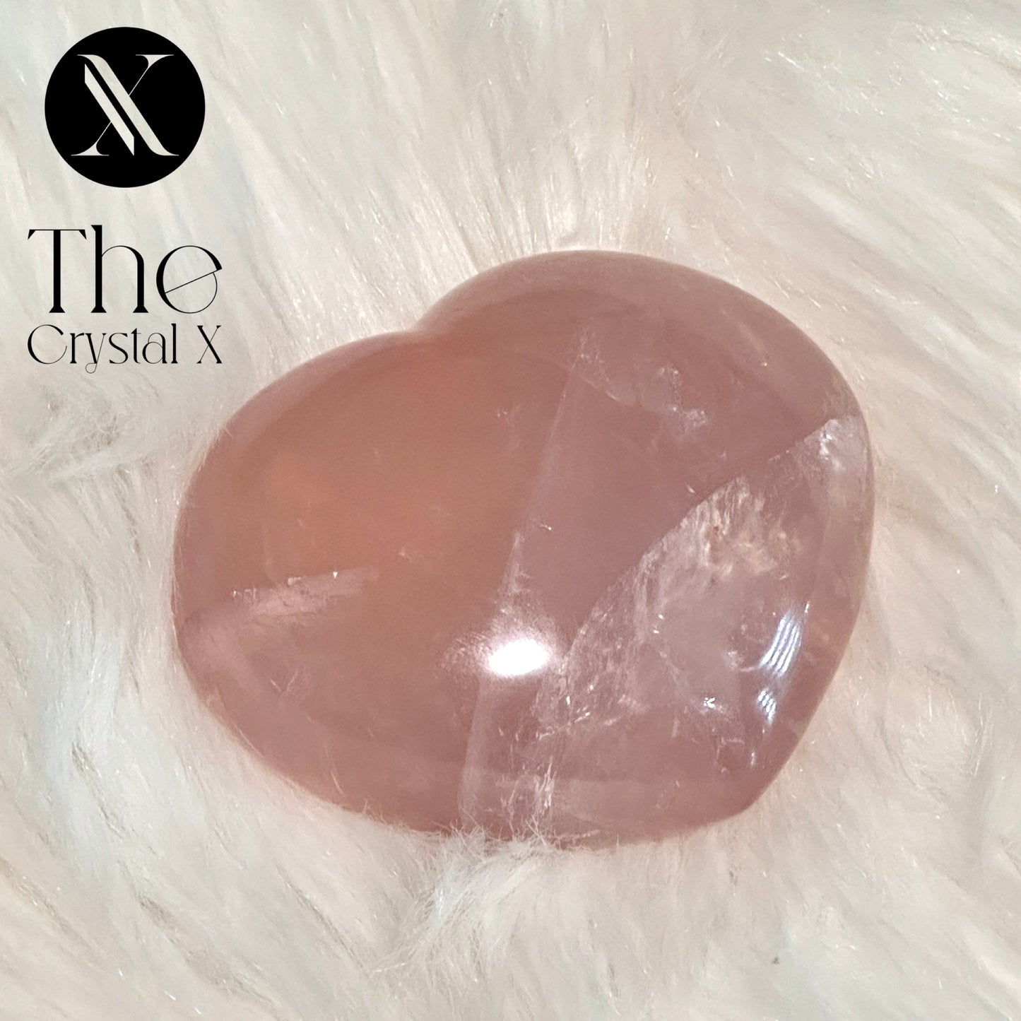 Natural Rose Quartz Heart Crystal