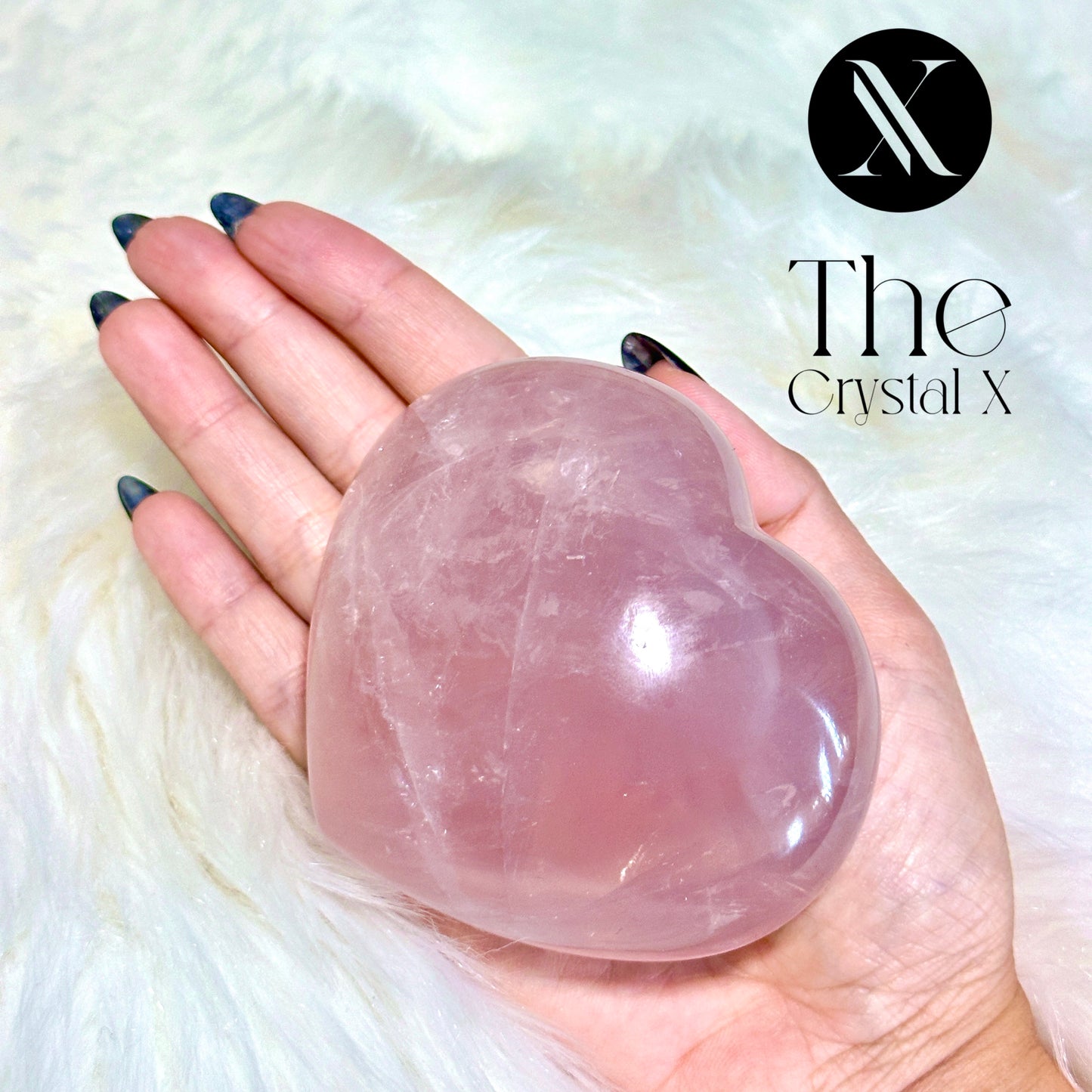 Natural Rose Quartz Heart Crystal